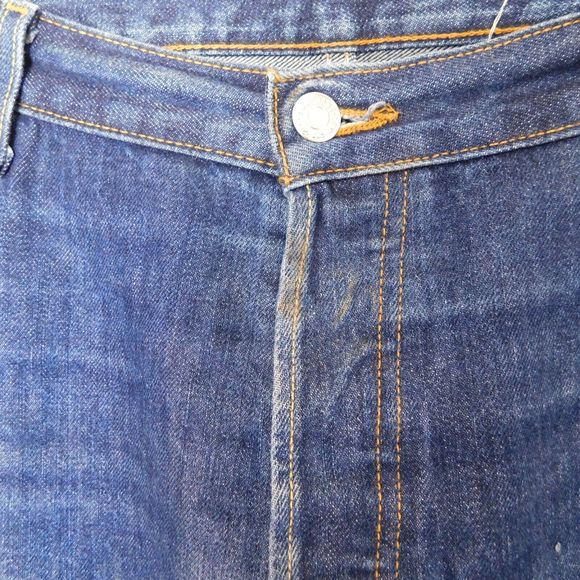 Levis 501 XX Jeans Size 40 x 30 Denim 5 Pocket Indigo Blue Casual Button Fly - Picture 5 of 10